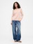 Kadın Açık Pembe Relaxed Knit Sweatshirt 4