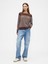 Kadın Kahverengi Striped Pullover 4