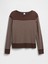 Kadın Kahverengi Striped Pullover 2