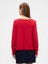 Kadın Kırmızı Relaxed Knit Sweatshirt 5
