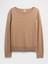 Kadın Açık Kahverengi Relaxed Knit Sweatshirt 2