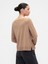 Kadın Açık Kahverengi Relaxed Knit Sweatshirt 5