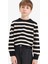 Erkek Çocuk Bisiklet Yaka Çizgili Triko Kazak F0960A825WN 3