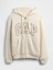 Erkek Krem Relaxed Gap Logo Sherpa Astarlı Fermuarlı Sweatshirt 2