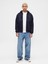 Erkek Lacivert Relaxed Gap Logo Sherpa Astarlı Fermuarlı Sweatshirt 5