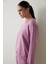 Lila Bisiklet Yaka Oversize Spor Sweatshirt 7