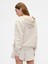 Kadın Krem Gap Logo Fleece Fermuarlı Sweatshirt 5
