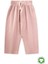 Organik Beli Fırfırlı Geniş Kesim Müslin Pantolon 1-8 Yaş Pudra Pembe 4