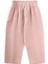 Organik Beli Fırfırlı Geniş Kesim Müslin Pantolon 1-8 Yaş Pudra Pembe 5