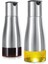 2pcs Zeytinyağı Şişesi Dispenser Seti, Yağ Dispenser Cruet Seti, Paslanmaz Çelik Zeytin Yağı Dispenser Zarif Cam Şişe (Yurt Dışından) 1