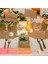 24 Pcs Rustik Ahşap Masa Numarası Tutucular Memo Klipsleri ve Kraft Kartları Ahşap Resim Standları Ile Yer Numarası Tutucu Standı (Yurt Dışından) 3