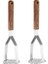 2pcs Patates Mashers, Vintage Mutfak Terim Paslanmaz Yuvarlak Patates Tasher, Ahşap Sap Masher Ricer Aracı (Yurt Dışından) 1