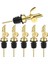 6pcs Ağırlıklı Paslanmaz Çelik Likör Şişesi Pourers Otomatik Flip Zeytinyağı Dispenser Spout Balsamik Alkol Pourer (Altın) (Yurt Dışından) 1