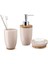 Bern 3-Lü Banyo Seti Seramik Pudra Renk Modern Tasarım ile Şık Görünüm 2