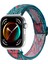 Huawei Watch Fit 3 Naylon Saat Kayışı Desenli Baskılı Ayarlanabilir Elastik Bileklik - Renkli (Yurt Dışından) 2