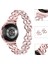 Samsung Galaxy Watch6 40MM 44MM/WATCH6 Classic 43MM 47MM Yapay Elmas Dekorlu Kabak Şeklinde Saat Kayışı Alaşımlı Kayış-Pembe (Yurt Dışından) 4