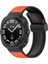 Samsung Galaxy Watch Ultra 47MM Saat Kayışı Manyetik Tokalı Deri Kaplı Silikon Bileklik - Turuncu (Yurt Dışından) 5
