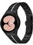 Samsung Galaxy Watch Fe 40MM/WATCH4/WATCH4 Classic/watch4 Active/watch 5/watch 5 Pro Paslanmaz Çelik Kayış Bileklik - Siyah + Gümüş (Yurt Dışından) 2