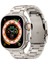 Apple Watch Series 10 42MM/9 8 7 41MM/SE (2023) Se (2022) Se 6 5 4 40MM/3 2 1 38MM 3 Boncuklu Titanyum Alaşımlı Saat Kayışı Yedek Bant-Titanyum (Yurt Dışından) 4