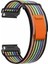 Garmin Fenix 7/6/5 Yedek Naylon Ayarlanabilir Döngülü Bağlantı Kayışı - Gökkuşağı + Siyah (Yurt Dışından) 1