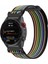 Garmin Fenix 7/6/5 Yedek Naylon Ayarlanabilir Döngülü Bağlantı Kayışı - Gökkuşağı + Siyah (Yurt Dışından) 3