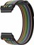 Garmin Fenix 7/6/5 Yedek Naylon Ayarlanabilir Döngülü Bağlantı Kayışı - Gökkuşağı + Siyah (Yurt Dışından) 4