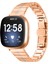 Fitbit Versa 4/sense 2 Paslanmaz Çelik Saat Kayışı Bilek Bandı Yedek Parçası - Gül Altın + Gümüş (Yurt Dışından) 5
