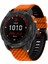 Garmin Fenix 7x Quickfit 26MM Karbon Fiber Dokulu Saat Kayışı Ayarlanabilir Silikon Bant-Turuncu+Siyah (Yurt Dışından) 2