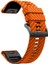 Garmin Fenix 7x Quickfit 26MM Karbon Fiber Dokulu Saat Kayışı Ayarlanabilir Silikon Bant-Turuncu+Siyah (Yurt Dışından) 3