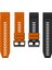 Garmin Fenix 7x Quickfit 26MM Karbon Fiber Dokulu Saat Kayışı Ayarlanabilir Silikon Bant-Turuncu+Siyah (Yurt Dışından) 4