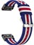 Garmin Fenix 5x Için Naylon Saat Bilek Kayışı Değişimi - Mavi/beyaz/kırmızı/beyaz/mavi (Yurt Dışından) 1
