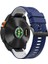 Garmin Fenix 7x Quickfit 26MM Karbon Fiber Dokulu Saat Kayışı Ayarlanabilir Silikon Bant-Safir+Beyaz (Yurt Dışından) 1