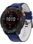 Garmin Fenix 7x Quickfit 26MM Karbon Fiber Dokulu Saat Kayışı Ayarlanabilir Silikon Bant-Safir+Beyaz (Yurt Dışından) 2