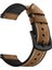 Samsung Galaxy Watch 46MM Silikon Inek Derisi Gw-Titanyum Gümüş 22MM Saat Kayışı-Kahverengi (Yurt Dışından) 1