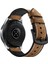 Samsung Galaxy Watch 46MM Silikon Inek Derisi Gw-Titanyum Gümüş 22MM Saat Kayışı-Kahverengi (Yurt Dışından) 4