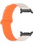 Samsung Galaxy Watch Ultra 47MM Manyetik Silikon Saat Kayışı Yedek Kayışı - Starlight + Turuncu (Yurt Dışından) 5
