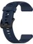 Garmin Forerunner 945/935 Yedek Bilek Bandı Çelik Tokalı Dokulu Silikon Saat Kayışı - Gece Mavisi (Yurt Dışından) 3