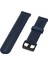 Garmin Forerunner 945/935 Yedek Bilek Bandı Çelik Tokalı Dokulu Silikon Saat Kayışı - Gece Mavisi (Yurt Dışından) 4