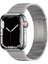 Apple Watch 10 46MM/ULTRA 2/ultra 49MM/9 8 7 45MM/SE (2023) Se (2022) Se 6 5 4 44MM/3 2 1 42MM Titanyum Alaşımlı Metal Kayış - Gümüş (Yurt Dışından) 2