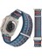 Apple Watch 10 46MM/ULTRA 2/ultra 49MM/9 8 7 45MM/SE (2023) Se (2022) Se 6 5 4 44MM/3 2 1 42MM Ayarlanabilir Naylon Saat Kayışı - Safir + Turuncu (Yurt Dışından) 1