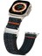 Apple Watch 10 46MM/ULTRA 2/ultra 49MM/9 8 7 45MM/SE (2023) Se (2022) Se 6 5 4 44MM/3 2 1 42MM Ayarlanabilir Naylon Saat Kayışı - Safir + Turuncu (Yurt Dışından) 3