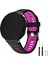 Garmin Forerunner 735XT 220, 230, 235, 620, 630 Silikon Saat Kayışı Gümüş Tokalı Yaylı Çubuklu Kayış - Siyah/gül (Yurt Dışından) 3
