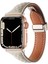 Kalebol Apple Watch Series 10 42MM/9 8 7 41MM/SE (2023) Se (2022) Se 6 5 4 40MM/3 2 1 38MM Hakiki Deri Saat Kayışı - Starlight (Yurt Dışından) 5