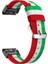 Garmin Fenix 5 Için Naylon Saat Kayışı Değişimi - Yeşil/beyaz/kırmızı (Yurt Dışından) 1