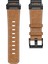 Garmin Fenix 3/5/5x/6x/7x 26MM Evrensel Hakiki Inek Derisi Saat Kayışı Yedek Kayışı - Koyu Kahverengi + Çılgın At (Yurt Dışından) 3