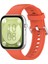 Huawei Watch Fit 3 Saat Bandı Için Kalebol Yumuşak Silikon Ayarlanabilir Bilek Kayışı - Turuncu (Yurt Dışından) 4