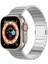 Apple Watch 10 46MM/ULTRA 2/ultra 49MM/9 8 7 45MM/SE (2023) Se (2022) Se 6 5 4 44MM/3 2 1 42MM Titanyum Alaşımlı Saat Kayışı Manyetik Toka - Gümüş (Yurt Dışından) 4