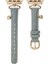 Apple Watch Series 10 42MM/9 8 7 41MM/SE (2023) Se (2022) Se 6 5 4 40MM/3 2 1 38MM Kot Kumaş Bant Kalp Kolye Kayışı - Eskitilmiş Renk/altın Toka (Yurt Dışından) 1