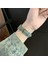 Apple Watch Series 10 42MM/9 8 7 41MM/SE (2023) Se (2022) Se 6 5 4 40MM/3 2 1 38MM Kot Kumaş Bant Kalp Kolye Kayışı - Eskitilmiş Renk/altın Toka (Yurt Dışından) 5