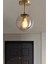 Mini Modern Spor Gold Füme Camlı Tavan Plofonyer 1